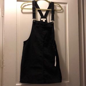 Washed Black Forever 21 Overall Mini Dress
